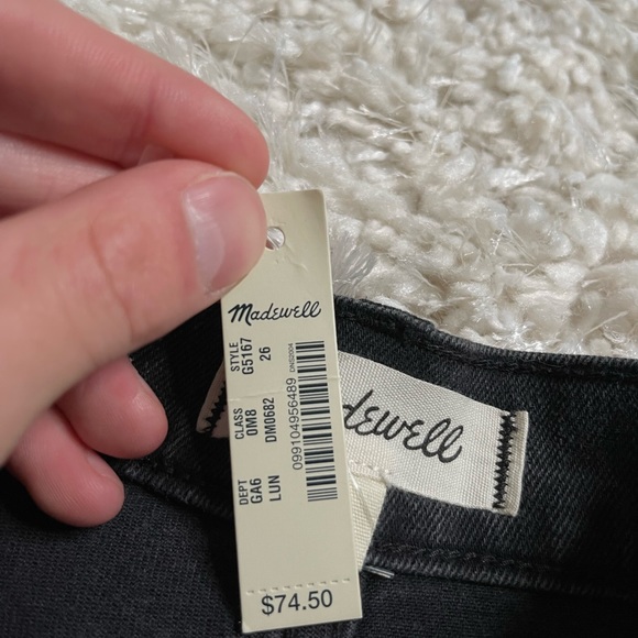Madewell High Rise Black Denim Shorts Size 26 - Picture 9 of 12
